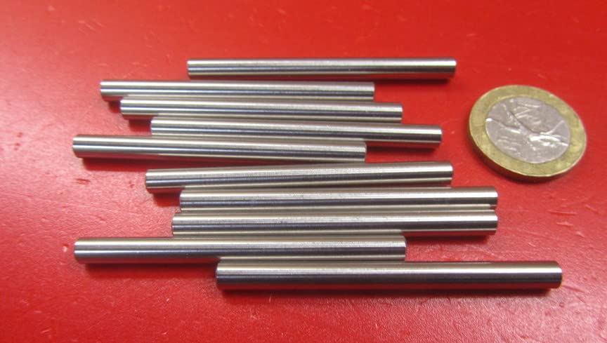 Oversized 18-8 Stainless Steel Dowel Pin 3/16" Diameter x 2.25" Length 10 Pcs