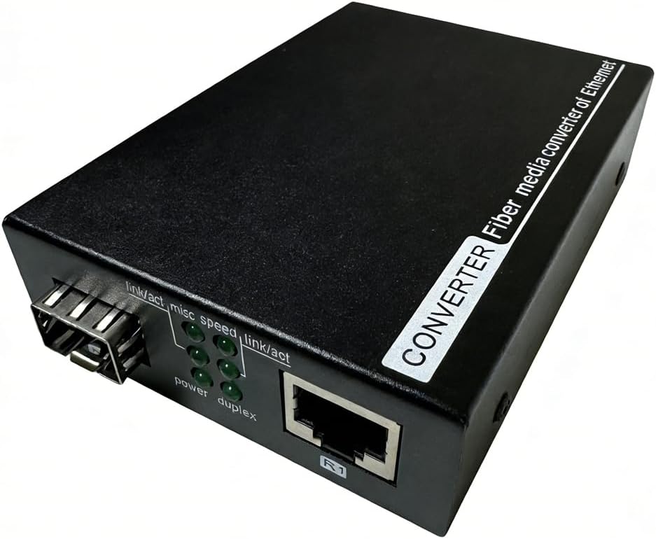 iszo LL-SFPMC10GRTL 10G SFP+ to RJ45 Media Converter, 10GBase-T/R Multi-Rate Support XGS-PON Stick/GPON Stick/EPON Stick,10G/5G/2.5G/1G/100M