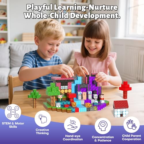 Gryxpox Magnetbausteine 150 Teile - Magnetisches Bauspielzeug & Kreatives Lernspielzeug für Kinder ab 3 Jahren - Stabile 3D-Konstruktionen… – Ansicht 5