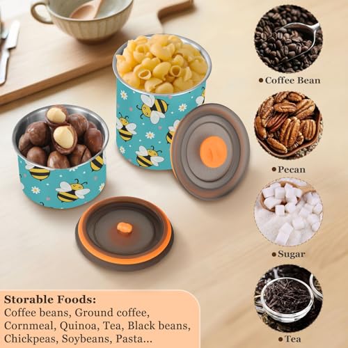 Contenedor de café hermético acero inoxidable 900ml miniatura 5