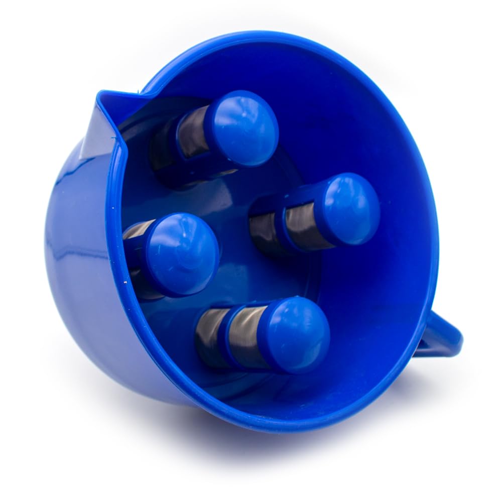 Entonnoir de Filtre à Carburant, Entonnoir de Séparation Huile Eau, 4 Filtres, Filtre D'entonnoir de Cryptage en Nylon Pour Essence Diesel, Filtre à Carburant Pour Huileur,Bleu