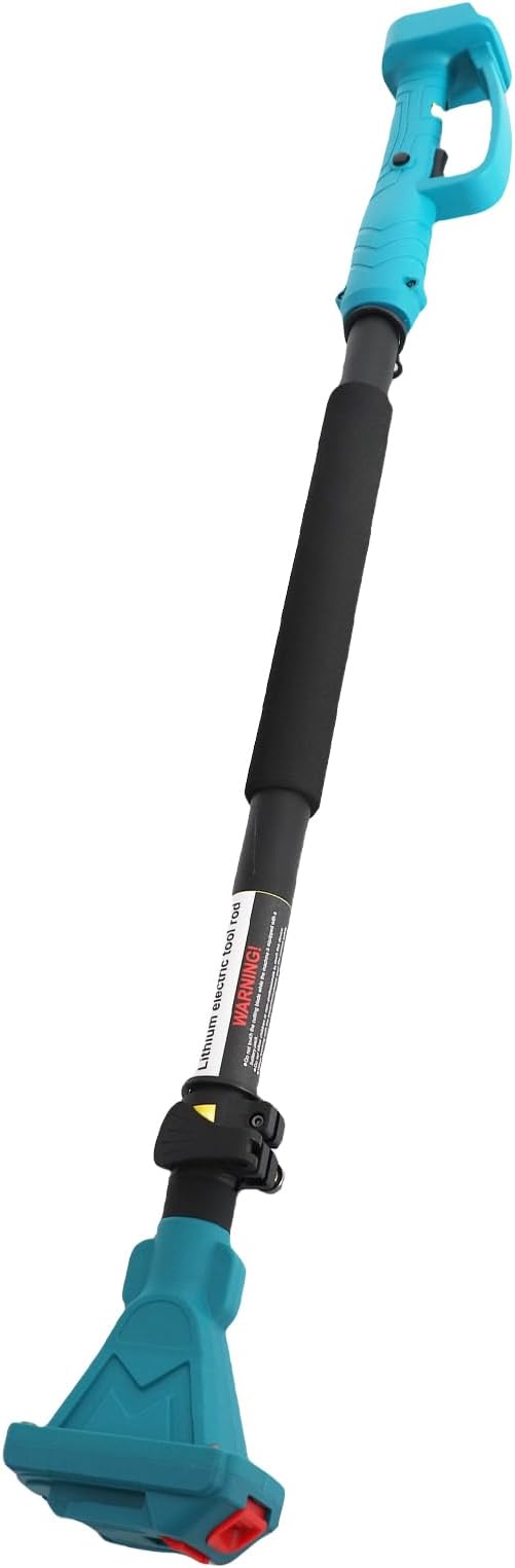 Hyuduo Telescopic Cordless Pruning Shears Extension Pole Efficient Electric Tree Pruner for Garden 4.92 Ft Length Anti Slip Handle Blue