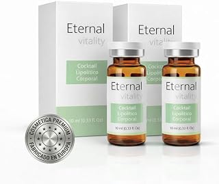 Anticelulítico Reductor Potente – Cocktail Corporal Lipolítico, Ampollas de 2 viales x 10 ml, quemagrasas Abdominal y eliminación de líquidos, Reductor y Reafirmante para celulitis piernas y glúteos.
