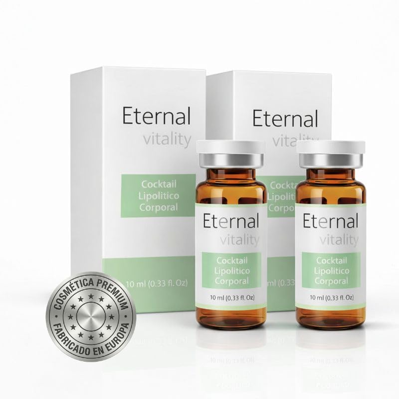 Anticelulítico Reductor Potente – Cocktail Corporal Lipolítico, Ampollas de 2 viales x 10 ml, quemagrasas Abdominal y eliminación de líquidos, Reductor y Reafirmante para celulitis piernas y glúteos.
