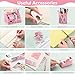 Fayoo 11 Pcs Pink Office Supplies Set Mesh Desk Organizer Accessories Kit include Stapler Tape Dispenser Staple Remover Clips Ruler Scissors Sticky Notes for Office School Home Women (Pink)