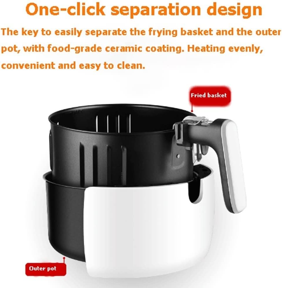 大容量オイルフリーエアフライヤー 60分タイマーと調節可能な温度制御タッチスクリーンエアフライヤー（エアフライヤー）（ブラック） C  Amazon.co.jp: 家庭用エアフライヤー 5L オイルフリー 大容量エアフライヤー 60分タイマーと調節可能な温度制御 自動スイッチオフ ...