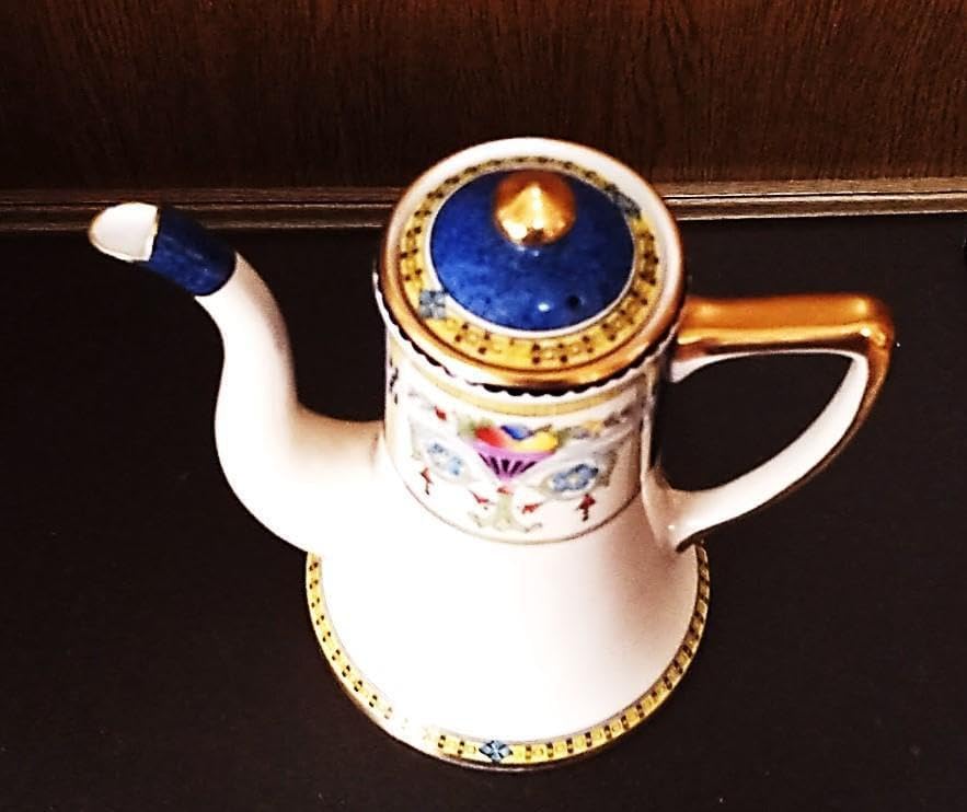 セール‼超美品 アールデコ オールドノリタケ コーヒーポット 藍