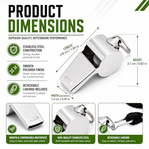 Silbato Personalizado para Entrenador Acero Inoxidable miniatura 2
