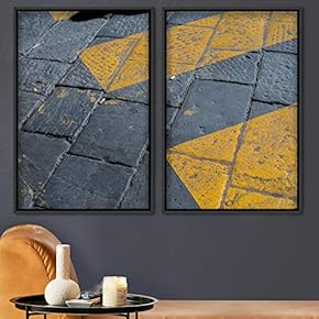 signwin 2 Piece Framed Canvas Wall Art Solid...