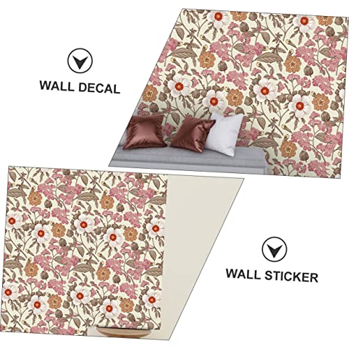 DIKACA 1 conjunto de adesivos de parede de gaveta autoaleatórios adesivos de quarto de flores decora