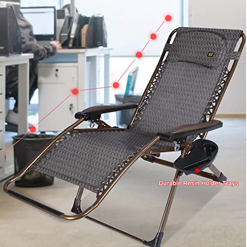 Chaise longue Zero Gravity pliable XL pour camping et jardin - 7