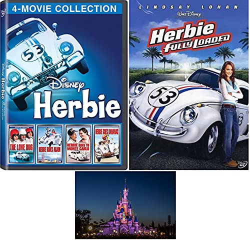 Disney 5-Movie Dvd Collection: Herbie (Love Bug / Herbie Goes Bananas / Herbie Goes To Monte Carlo / Herbie Rides Again/Herbie Fully Loaded) Bundled W