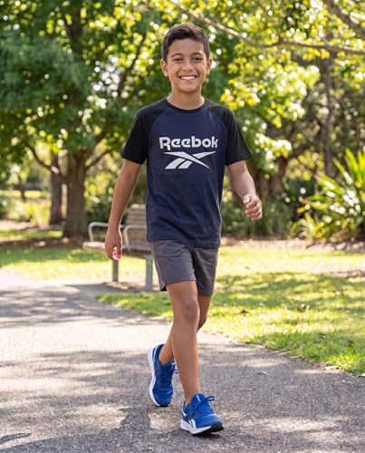 Image of Reebok 2 Pack: Boys Short Sleeve Raglan Cotton Crew Neck T Shirt Athletic Baseball Tee Tops Kids Teens Youth (6-18)