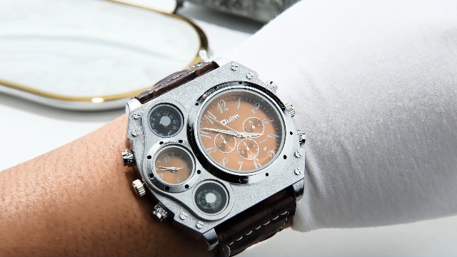 Amazon.com: Lancardo Cool Watches for Men: Oversize Steampunk Dual