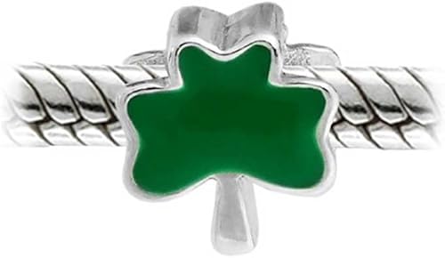 Miniatura 4 de Good Luck Lucky 3D Red Lady Bug Irish Shamrock Leaf Enamel Green Heart Clover Charm Bead For Women Teens .925 Sterling Silver Fits European Bracelet