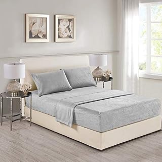softan Polar Fleece Bed Sheet Set, Super Soft Plush Micro Fleece 4 Pcs