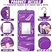 SilTriangle Hanging Toiletry Bag with Mirror for Men Women Travel Kit Large Foldable Beauty Dance Makeup Bag Organizer Storage Waterproof Roll up Cosmetic Case Accessories for Bathroom Shower(Purple)