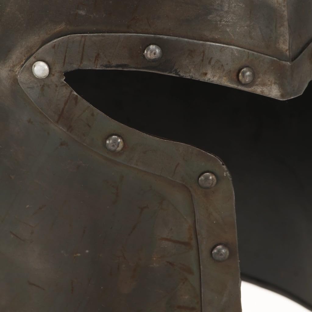 Genérico Réplica de Casco de Caballero Medieval Antiguo Larp Acero Plata,Arte y Ocio,Hobbies y Artes Creativas,Coleccionables,Armas coleccionables,Multicolor,1.97 kg,286237