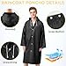 Roctee 2 Pack Black Portable Rain Ponchos, Reusable Rain Jacket for Adults with Hood, Raincoats Outdoor Large, Rain Coat