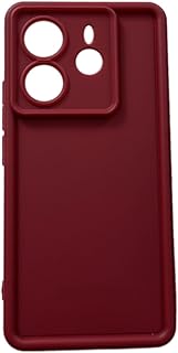 جراب سيليكون عالي الجودة مضاد للصدمات مع لمسة ناعمة وحماية للكاميرا متوافق مع ريدمي نوت 14 (بورغندي)