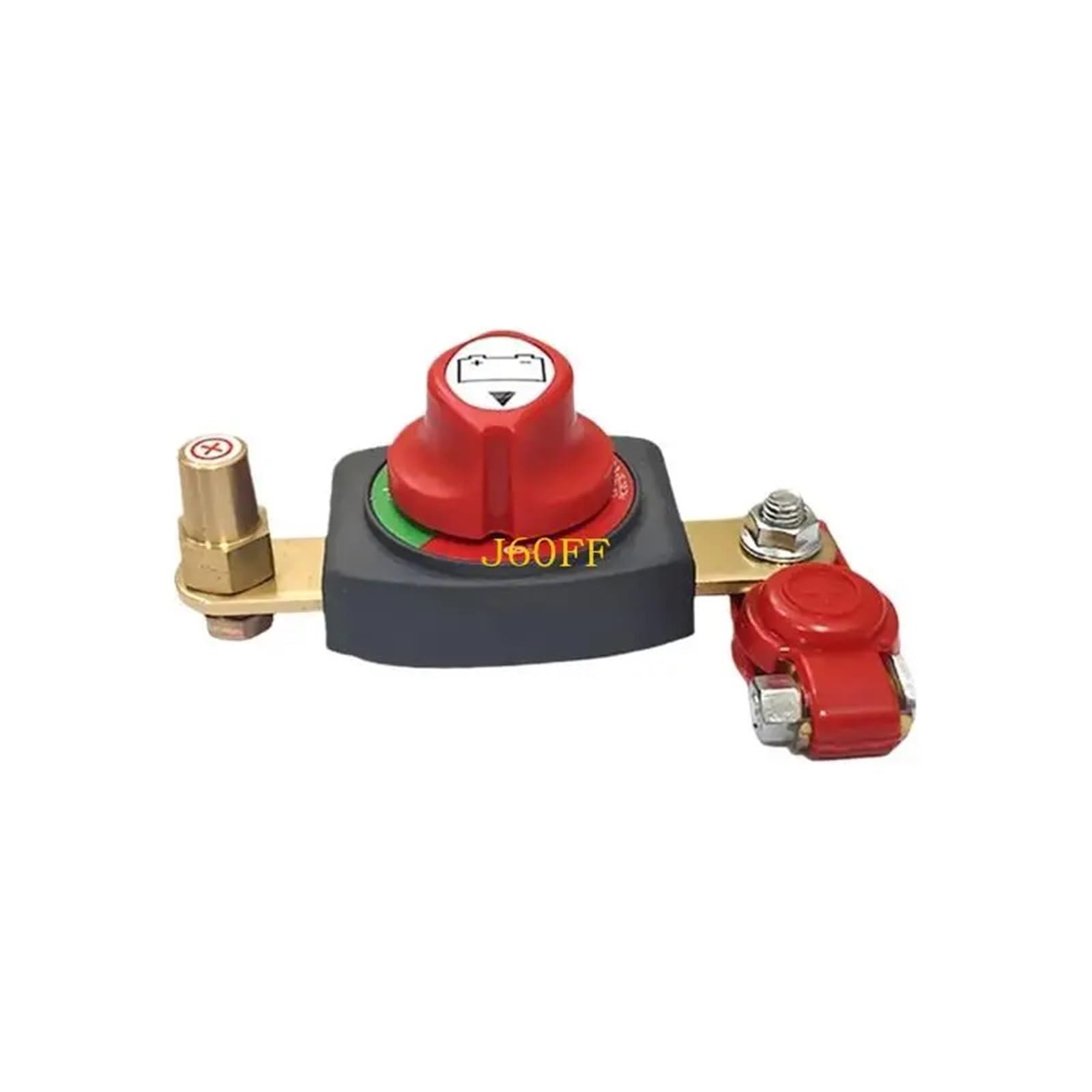 1 Uds J60F interruptores de corte de Terminal negativo de latón Premium capacidad de 250 amperios for coches barcos camiones con operación Manual Simple(Positive electrode)