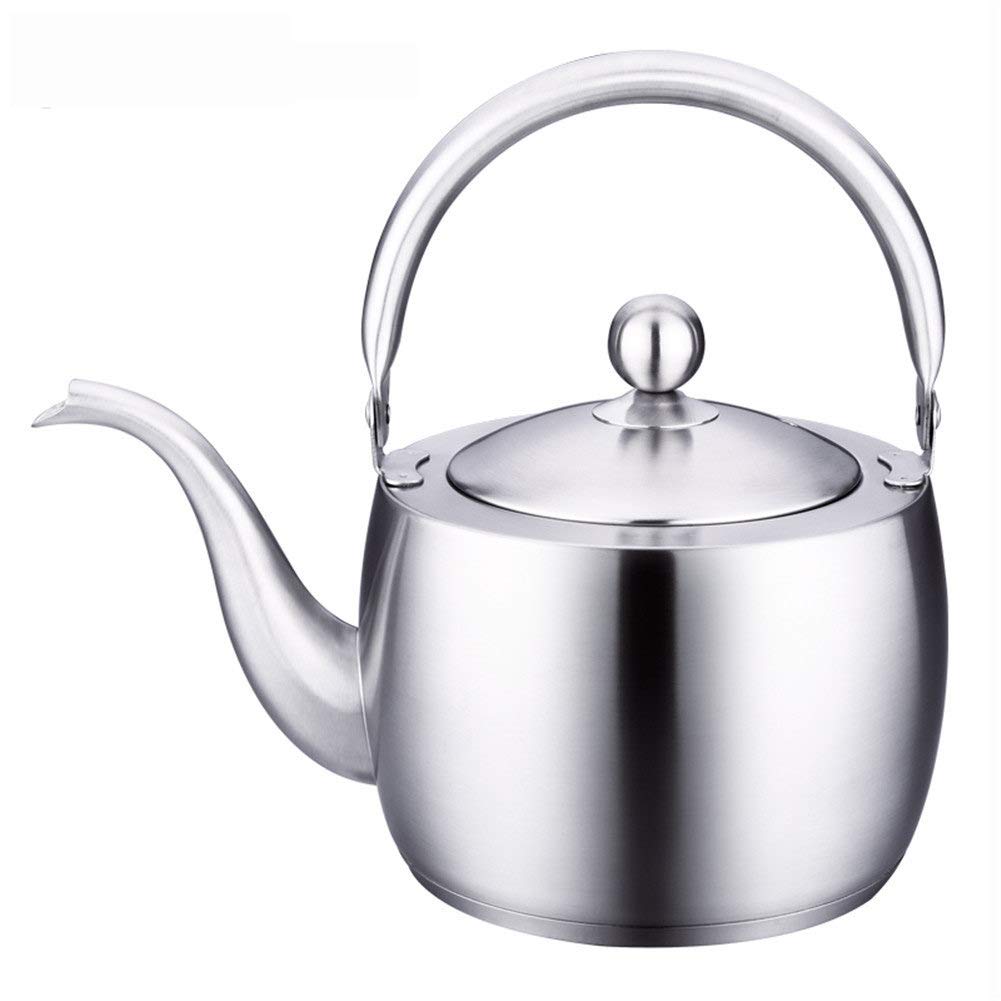 Bouilloire à thé en acier inoxydable 1.5L pour plaque induction et gaz