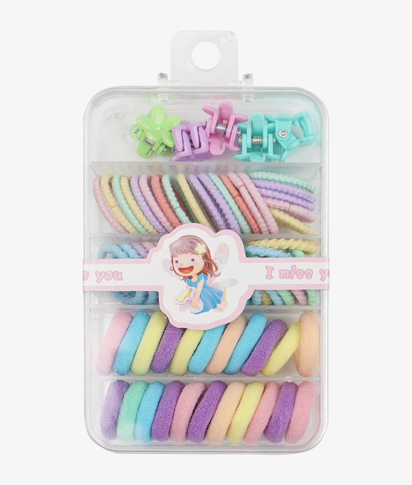 Zusaca Kids Hair Accessories Set, Clips and Ties, Cotton Mini Seamless Hair Ties 76 pc Kit Set, Hair Bands Small Rubber Hair Elastics Toddler, Modern Styles, For kids Girl. (B0CYWKS42B) Amazon Price History, Amazon Price Tracker