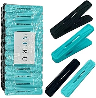 AFRU Clothes Pegs - 24pcs Per Pack - Strong Grip, Rust Resistant, Non-Slip And Decorative Pegs For Washing Line, Home, Garden And Office, Black and Light Blue, One Size (ClothPegs24)