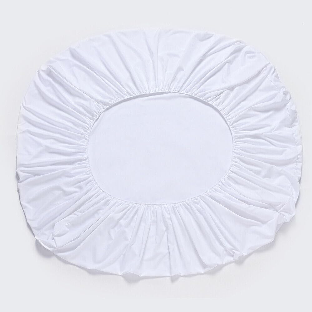 KHIM Luxury Extra Deep Fitted Sheet 16”/40CM Breathable Poly Cotton Plain Soft Long-Lasting Bed Sheet Single Double King Super King (White - Image 3