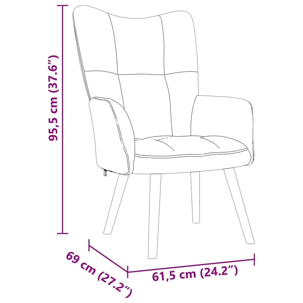 Poltrona relax imbottita con struttura in metallo e rivestimento in tessuto, comoda poltrona singola con braccioli, per soggiorno e salotto, dimensioni: 61,5 x 69 x 95,5 cm, colore: blu