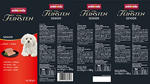 animonda vom Feinsten Senior Hundefutter mit Rind + Huhn (6 x 150 g)