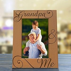 Kate posh grandpa and me engraved natural wood picture frame i love you grandpa grandparents day best grandpa ever grandfather gifts grandpa me fathers day christmas 4×6 vertical  urban country home decor