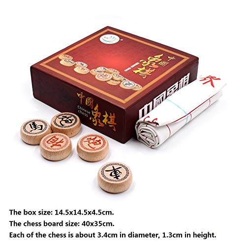 GoodPlay set de ajedrez chino Xiangqi con tablero de cuero miniatura 2