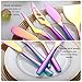 Berglander Rainbow Cheese Knife Set of 5 for All Types of Cheese, Colorful Titanium Plating Cheese Cutter Slicer Ergonomic Design for Confortable Grip and Cut, Butter Spreader Knife