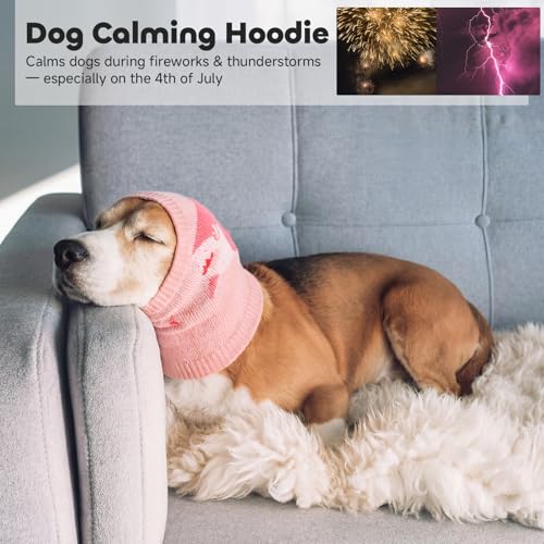 Image of Nanaki No Shake Ear Wraps For Dogs Hematoma-Dog Ear Cover for Bath Grooming, Dog Head Wrap For Anxiety Relief& Noise Protection,Fireworks 4th July,Thunder,Vet Visit, Travel, Snoods for Eating Drinking