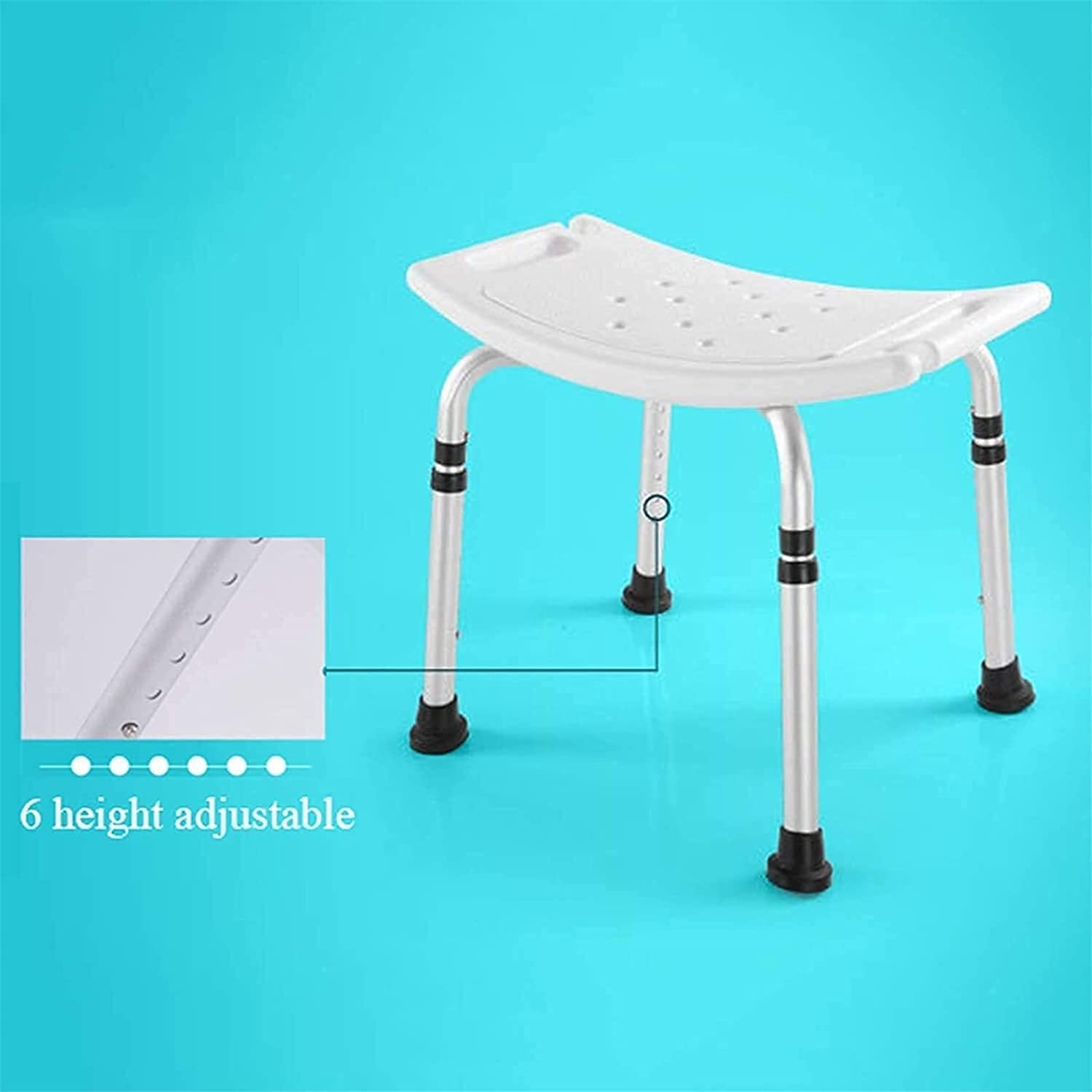 Taburete de Ducha Asiento de Ducha Silla de Ducha Asientos de Ducha Elevadores de bañera Taburete de Ducha de baño de Seguridad Antideslizante con Brazos Regulables en Altura (B) (