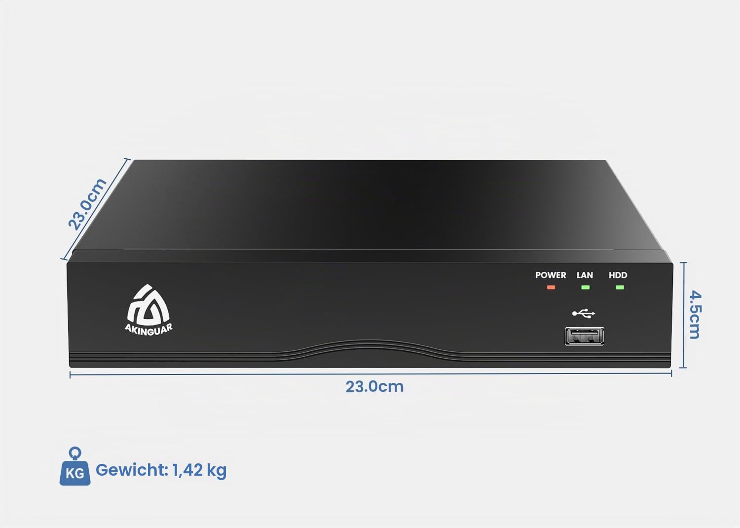 8CH 4K PoE NVR Überwachungssystem Rekorder mit 2TB Festplatte