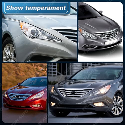 TTUN AUTO Compatible with Hyundai Sonata 2011-2014 (Excludes Hybrid) Headlight with Halogen Bulbs 92101-3Q000,92102-3Q000(Driver & Passenger Side) by TTUN AUTO - Used condition - Image 4
