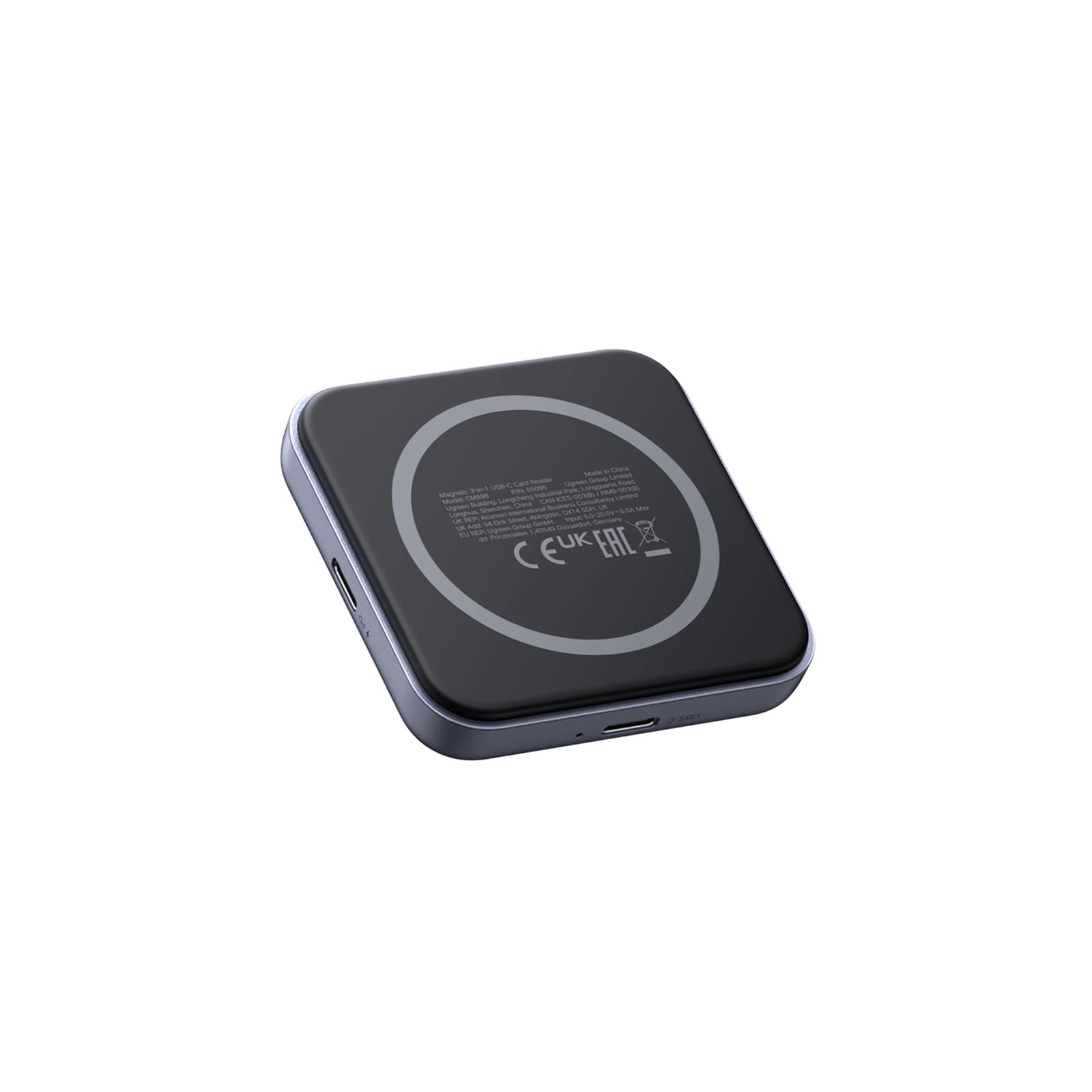 UGREEN Magnético Lector de Tarjetas SD 4.0 UHS II USB C Soporte PD 100W 312MB/s Adaptador de Tarjetas TF en Aluminio Compatible con iPhone 17 Pro MAX Air MacBook Air iPad Galaxy S25