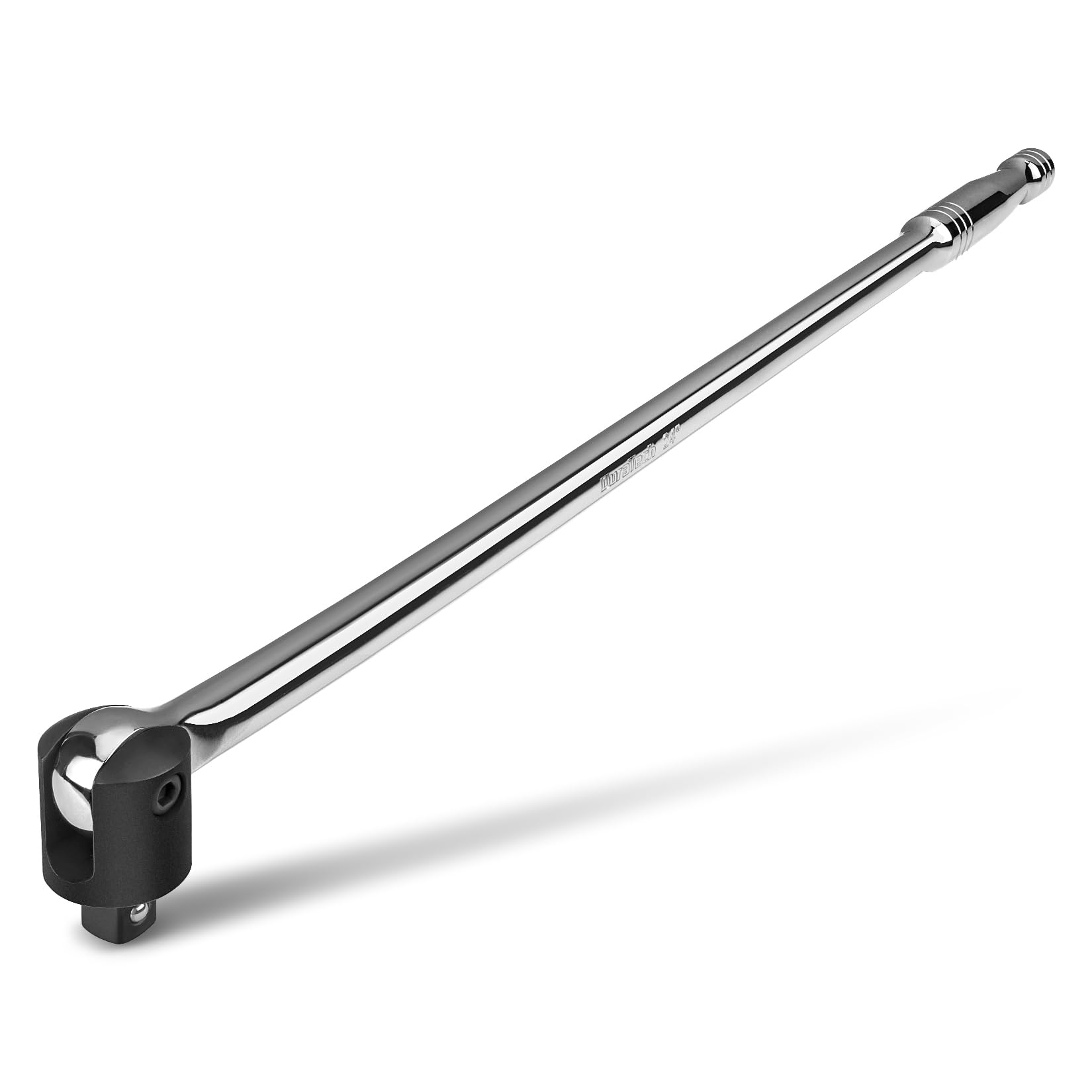 DURATECH Breaker Bar, 1/2'' Drive 24-Inch Breaker Bars Heavy Duty, with 240° Flex Head, Spring-loaded Detent Ball, Premium Chrome Alloy Made