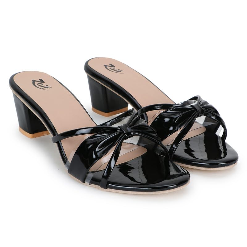 Image of ZAIF women fancy block heel footwear stylish sandal (73)
