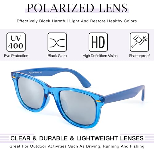 Image of SIPHEW Polarized Sunglasses for Women & Men - UV400 Mirrored Eyewear | Designer Unisex Fashion Sun Glasses w /Medium Fit,Suitable for Any Face Shape,Beach,Everyday Wear