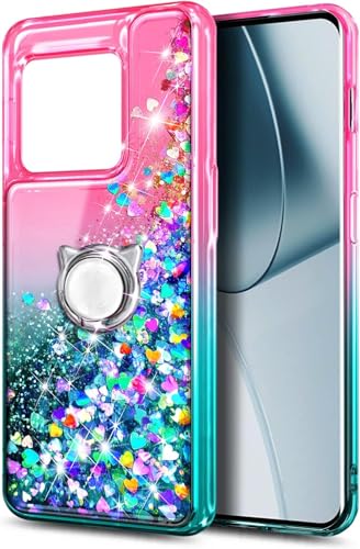Coque OnePlus 10 Pro cascade paillettes idée cadeau avec cordon