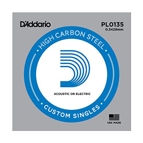 Image of D'Addario PL0135 Plain Steel Guitar Single String.0135