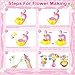DIY Arts and Crafts for Kids Flower Toys with Lighted vase, Upgraded Unicornous Design Fabric Bouquet Craft Kits for Kids Toys for Toddler Girls Christmas Birthday Gifts for 3 5 6 7 8 10 12+ Year Old