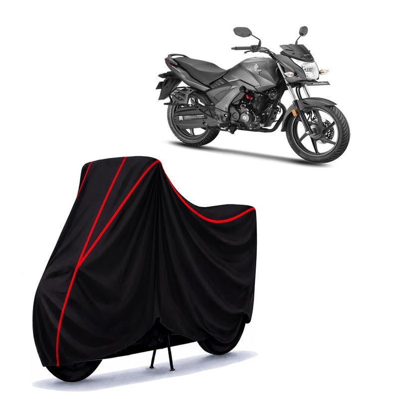 Image of CB Unicorn bs7 Water Resistant Bike Cover for All Motorcycles & Rain | Heavy Duty Taffeta Fabric | UV Protection, Dustproof, Scratchproof | All Weather Two Wheeler Body Cover with Elastic Bottom