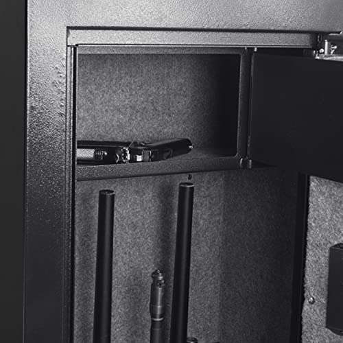 Barska 7.87 Cu Ft DOJ Certified Digital Keypad Rifle Safe – 14 Rifle & 2 Handgun Capacity, 3-Point Deadbolt, Anti-Pry Hinges, Silent Access, Backup Keys, Mounting Hardware thumbnail 8