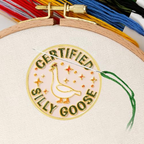WUSUTE Funny Needle Minder Certified Silly Goose Needle Minder Magnet for Cross Stitch Embroidery Sewing Needlepoint Accessories for Crafter