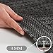 SIMPEX Outdoor Teppich Wetterfest Terrasse Balkon Garten Küchenteppich Einfarbiges Design Flachgewebe Sisal Look Waschbarer Teppich, Größe: 200 x 290 cm, Farbe: Schwarz