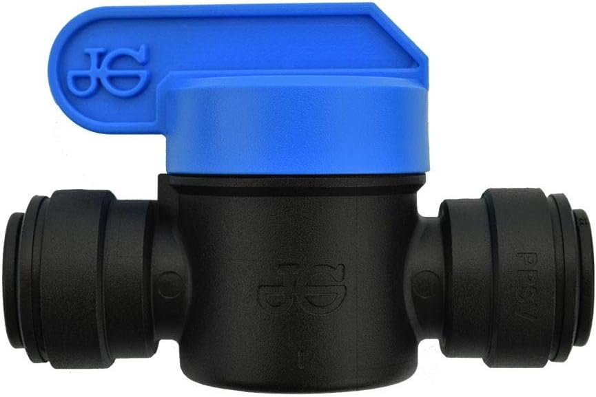 Ideal H2O JG Quick Connect Fitting - Inline Shut Off Valve - 3/8 in - Black (10/Bag)